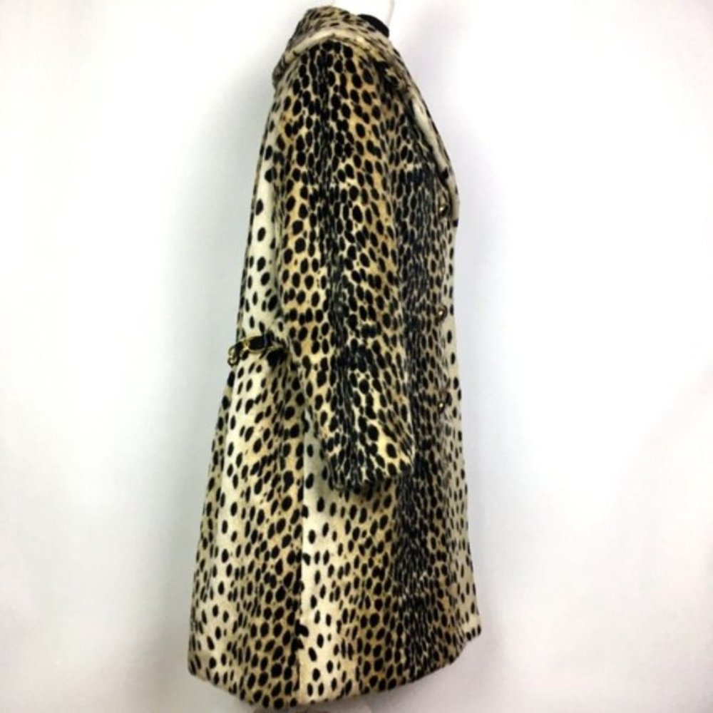 Vintage Faux Fur Leopard Sportowne Safari Coat - Picture 3 of 6